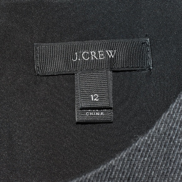 J CREW FAUX LEATHER POCKET SHIFT DRESS Size 12 - Picture 6 of 6